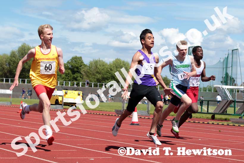 200 metres at the Annual Inter-Counties Schools, Cleveland v Cumbria v Durham v Northumberland at Claireville Stadium, Middlesbrough